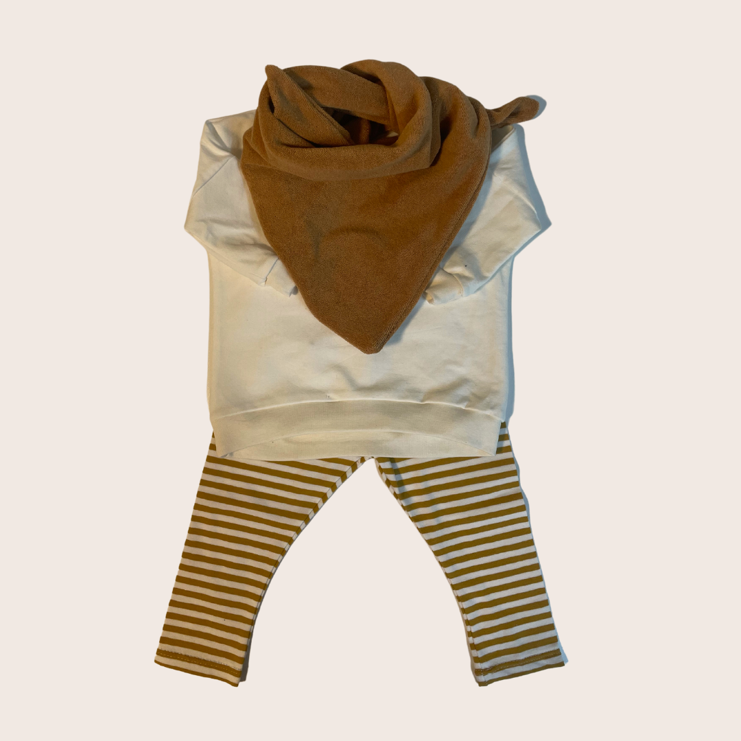 LEGGING STRIPED MUSTARD - lovelyn-baby