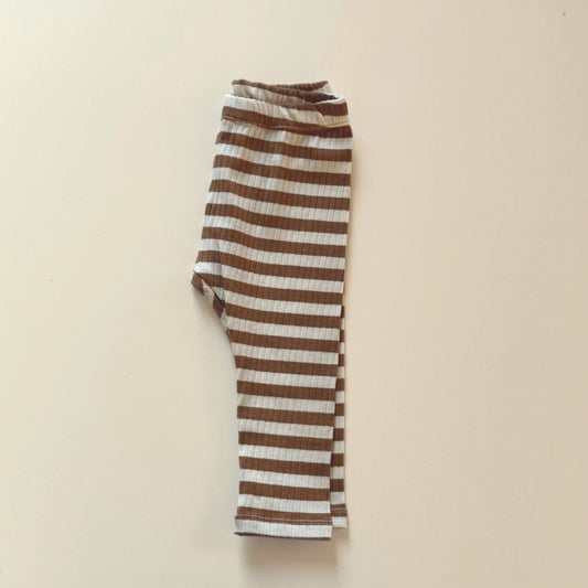 LEGGING RIB STRIPED BRAUN