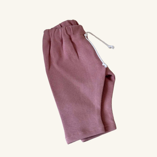 PANTS WAFFLE ROSA