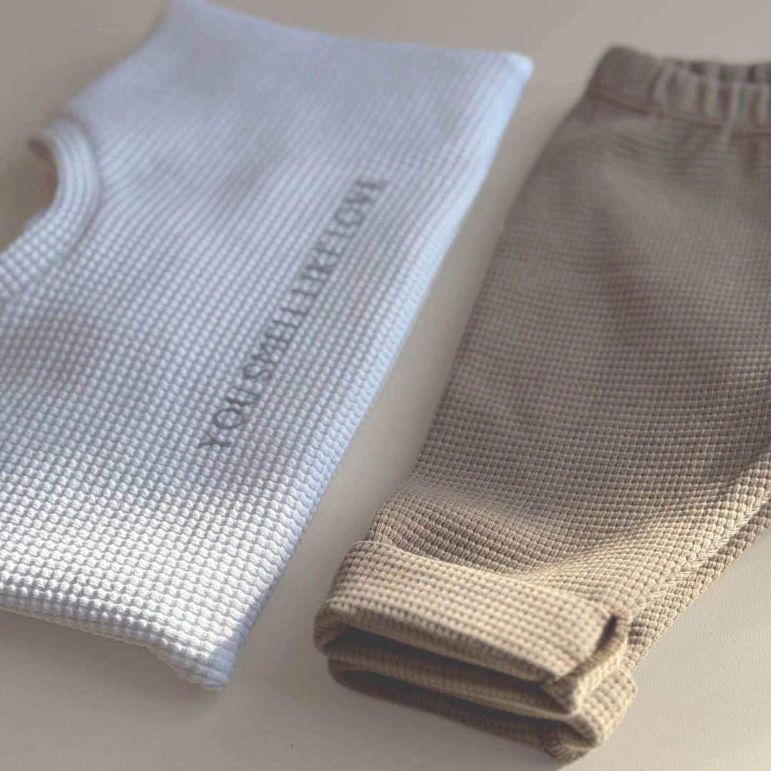 LEGGING WAFFLE TAUPE