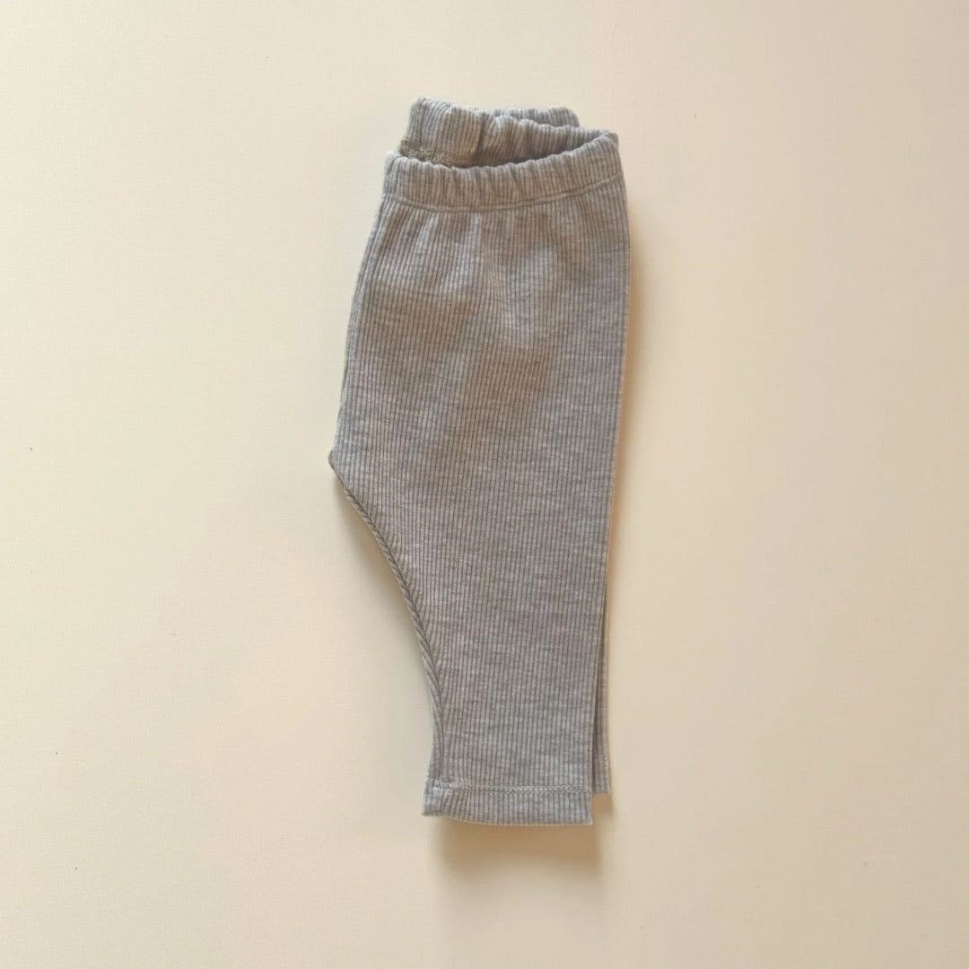 LEGGING RIB HELLGRAU MELIERT