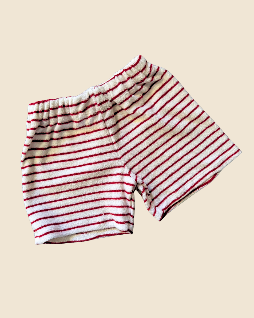 ORANGE TERRY CLOTH SHORTS